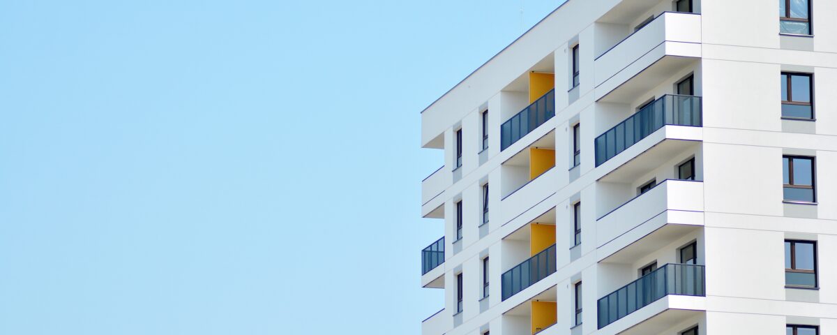 Modern european complex of apartment buildings. Fragment of a mo